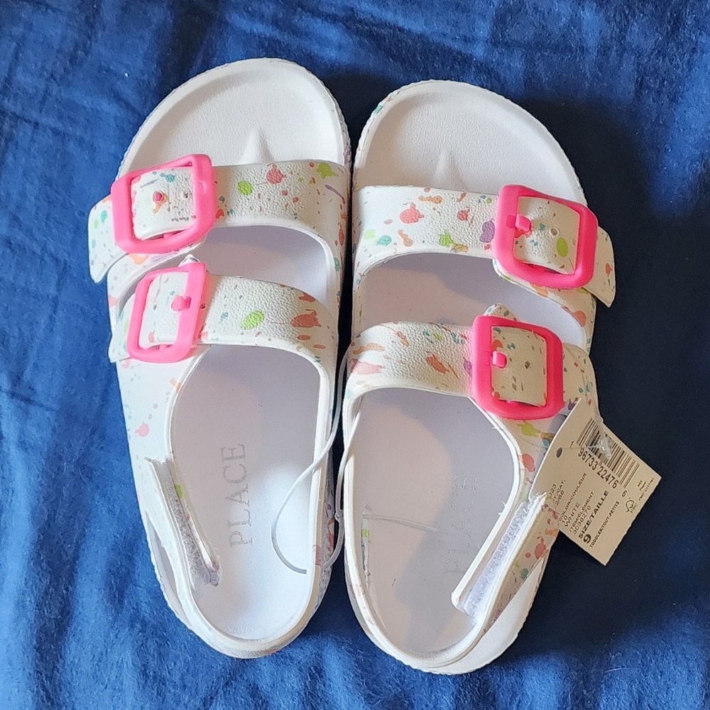 TheChildren'sPlace Girls Sandals with Pink Accents